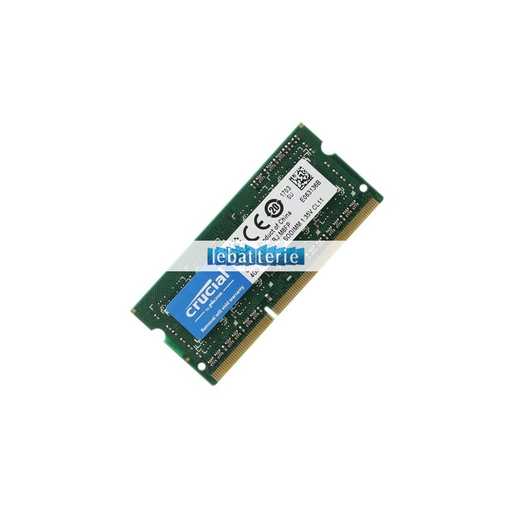 1600mhz sodimm non-ecc 204 broches mémoire sans tampon 1.35v ddr3l crucial ct51264bf160bj module de mémoire ram