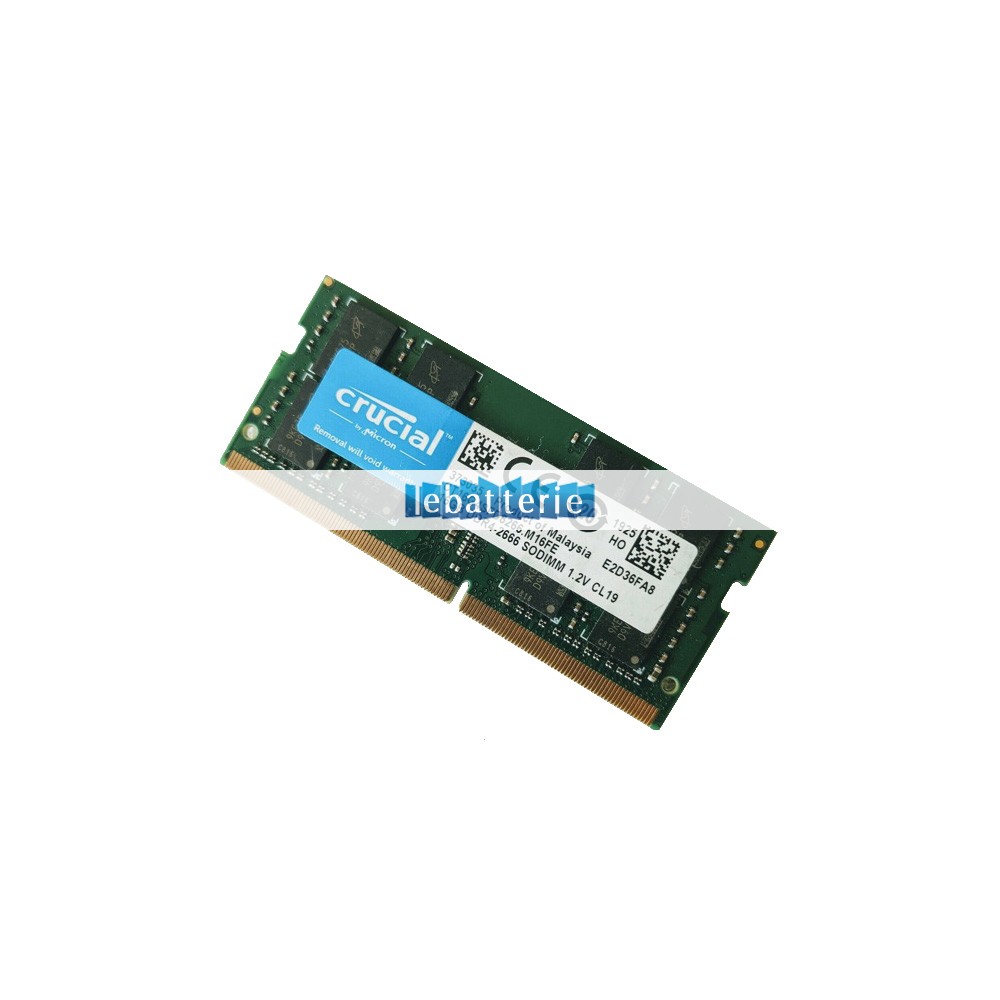 2666mhz sodimm non-ecc 260 broches mémoire sans tampon 1.2v ddr4 crucial ct16g4sfd8266 module de mémoire ram