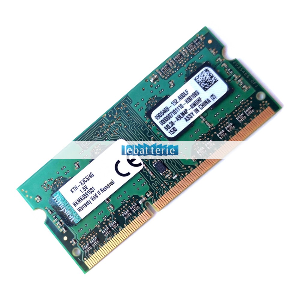 1600mhz sodimm non-ecc 204 broches mémoire sans tampon 1.5v ddr3 kingston kth-x3cs/4g module de mémoire