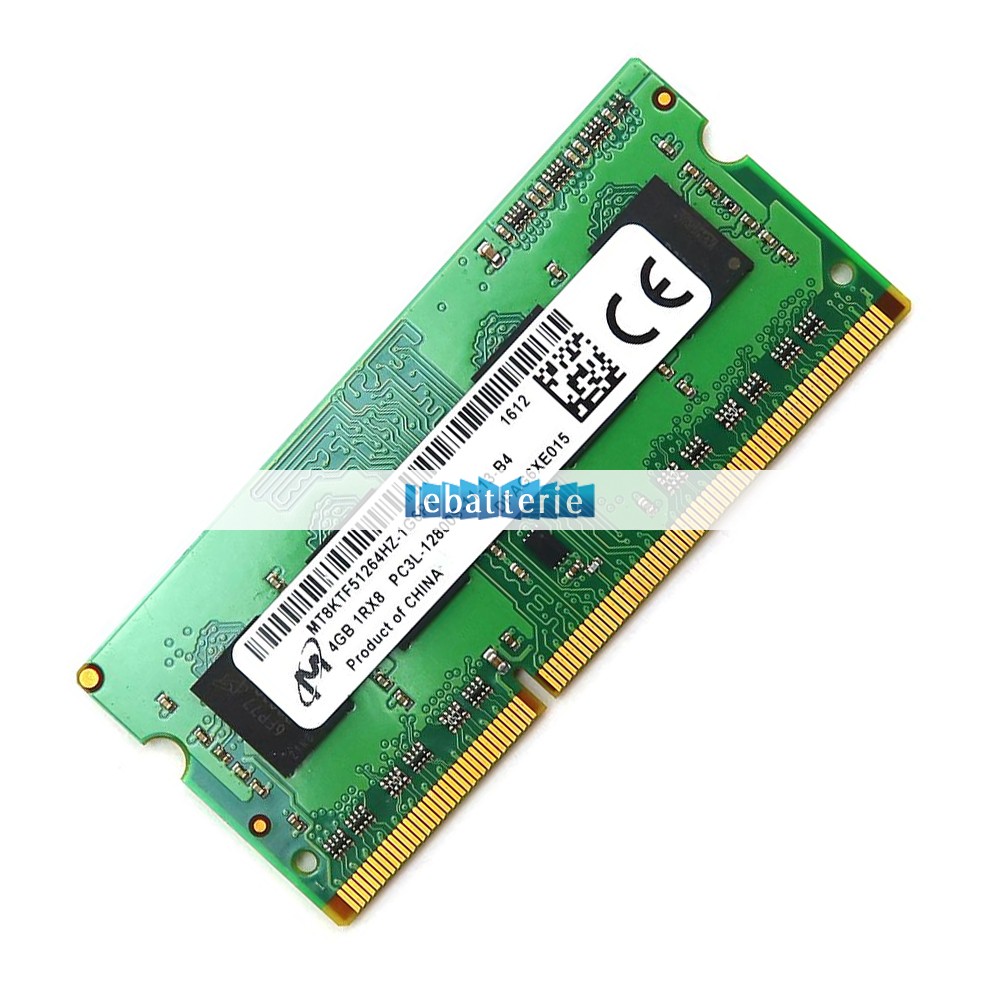 1600mhz sodimm non-ecc 204 broches mémoire sans tampon 1.35v ddr3l micron mt8ktf51264hz-1g6p1 module de mémoire