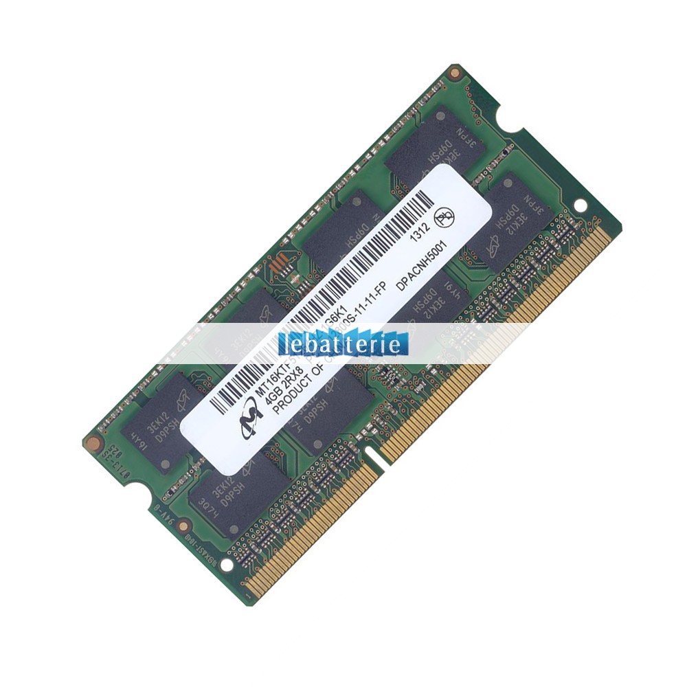 1600mhz sodimm non-ecc 204 broches mémoire sans tampon 1.35v ddr3l micron mt16ktf51264hz-1g6k1 module de mémoire