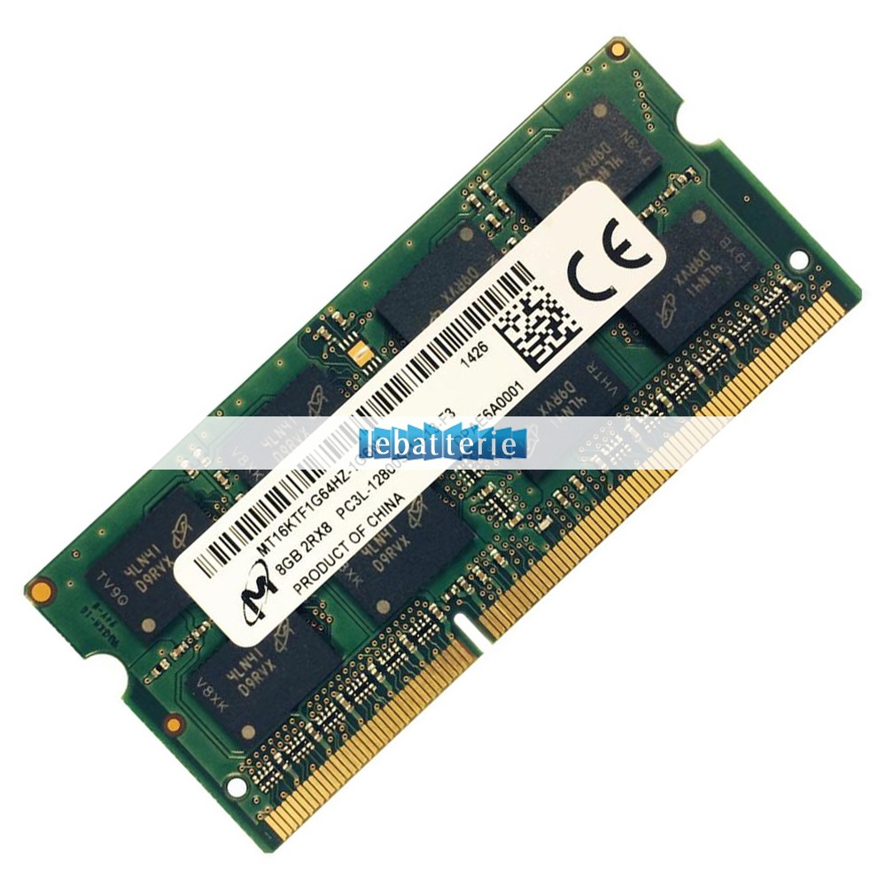 1600mhz sodimm non-ecc 204 broches mémoire sans tampon 1.35v ddr3l micron mt16ktf1g64hz-1g6n1 module de mémoire