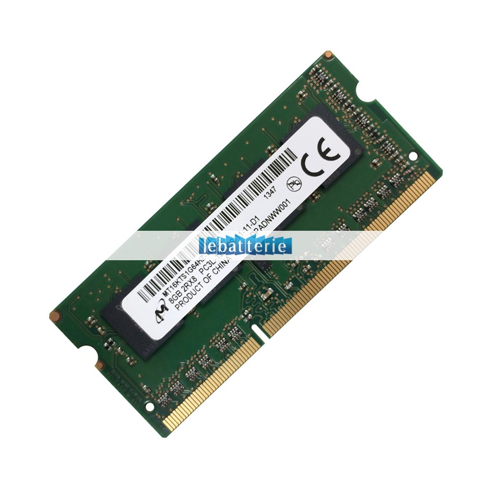 1600mhz sodimm non-ecc 204 broches mémoire sans tampon 1.35v ddr3l micron mt16kts1g64hz-1g6e1 module de mémoire