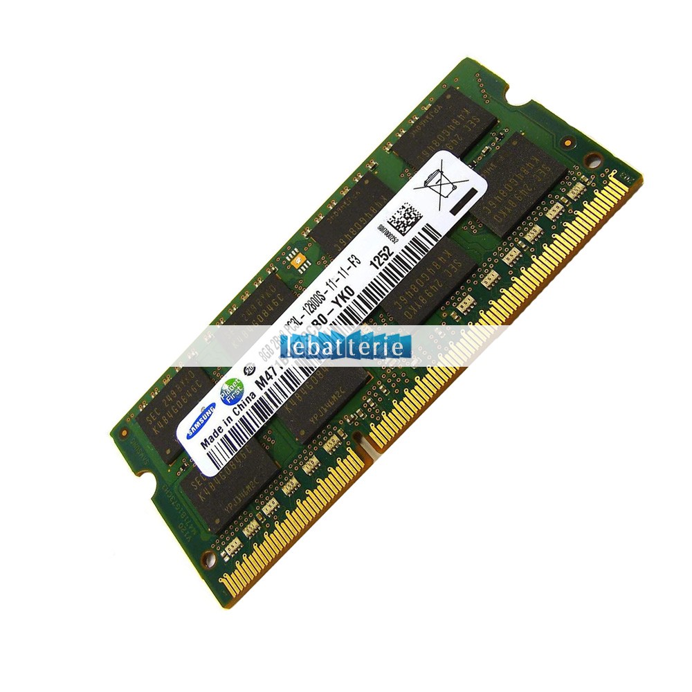 1600mhz sodimm non-ecc 204 broches mémoire sans tampon 1.35v ddr3l samsung m471b1g73cb0-yk0 module de mémoire