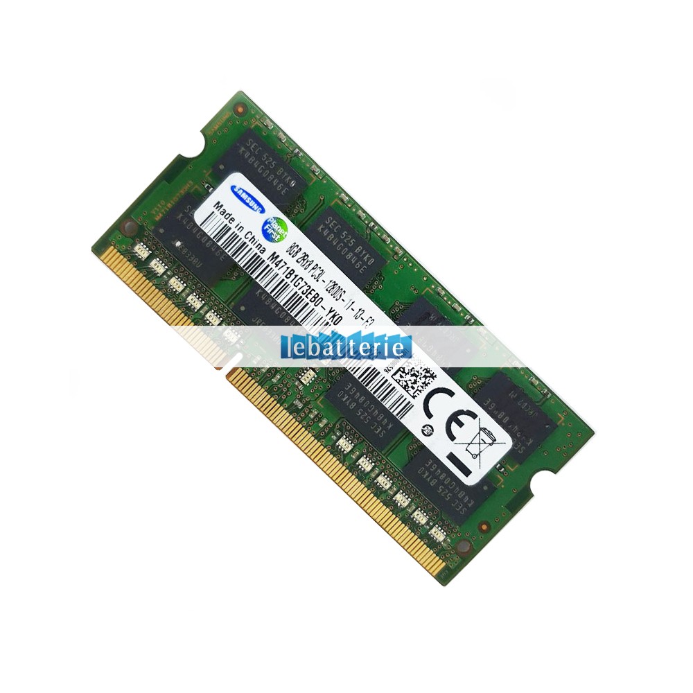 1600mhz sodimm non-ecc 204 broches mémoire sans tampon 1.35v ddr3l samsung m471b1g73eb0-yk0 module de mémoire